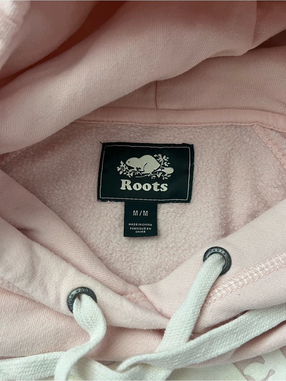 Roots Women's Light Pink Logo Hoodie Sweatshirt - Picture 5 of 9